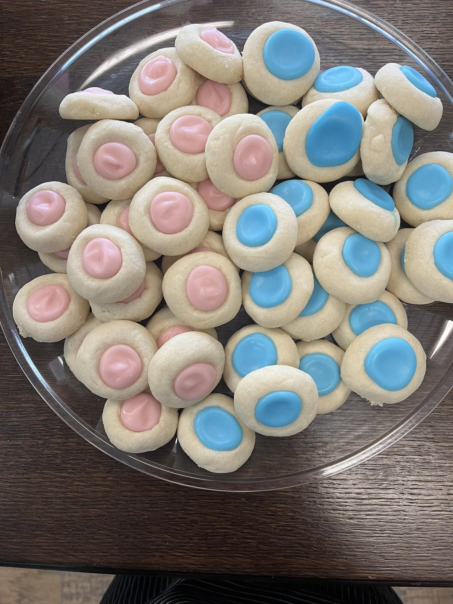 Freshly baked thumbprint cookies